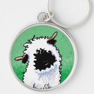 Valais Blacknose Sheep Keychain