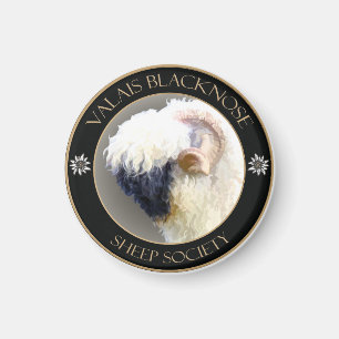 Valais Blacknose Sheep Society Logo Magnet