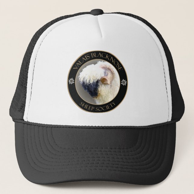 Valais Blacknose Sheep Society Logo Trucker Hat (Front)