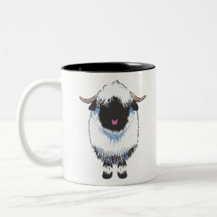 VALAIS BLACKNOSE SHEEP Two-Tone COFFEE MUG