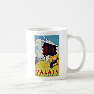 Valais Switzerland Vintage Travel Beautiful Coffee Mug