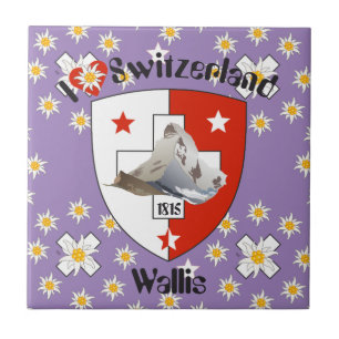 Valais v Wallis Schweiz Fliese Tile