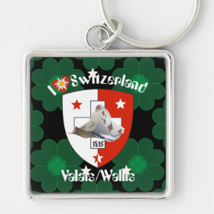 Valais / Wallis Suisse-Schweiz Schlüsselanhänger Keychain