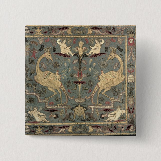 Valance of Renaissance design, 17th century (silk) 2 Inch Square Button (Front)