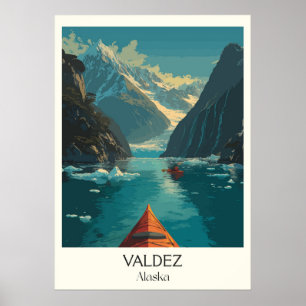 Valdez Alaska Fjord Kayak Adventure Poster