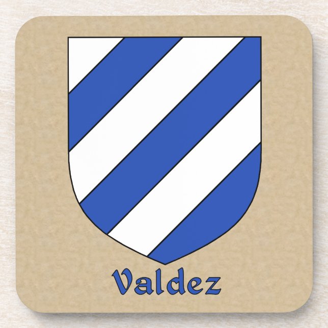 Valdez Heraldic Shield Coaster (Front)