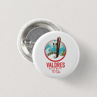 Valdres Norway Ski logo 1 Inch Round Button