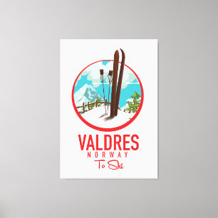 Valdres Norway Ski logo Canvas Print