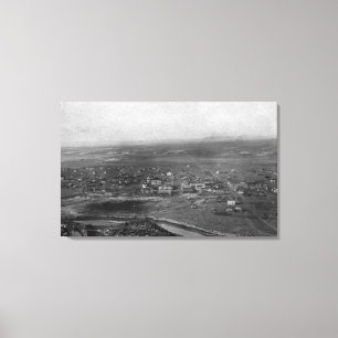 Vale, Oregon Birds Eye View of Town Photograph Canvas Print