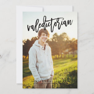 Valedictorian 1 Photo Graduation Announcement