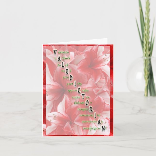 Valedictorian Card (Front)