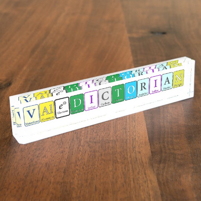Valedictorian Chemistry Nameplate for Desk (Side)