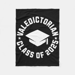 Valedictorian Cl Of 2025 Graduation  Fleece Blanket