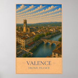 Valence, France – Vintage Travel Poster