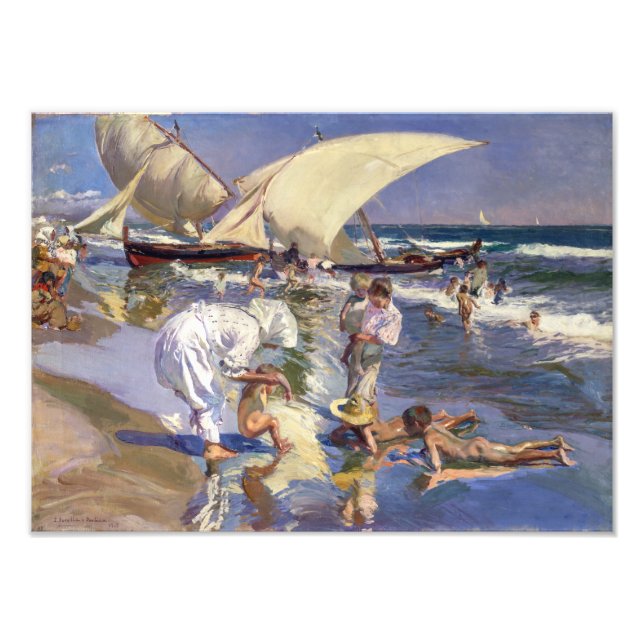 Valencia Beach Morning Light | Joaquín Sorolla | Photo Print (Front)