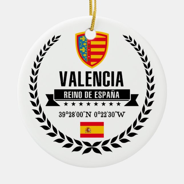 Valencia Ceramic Ornament (Front)