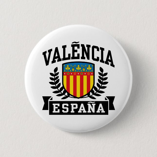 Valencia Espana 2 Inch Round Button (Front)
