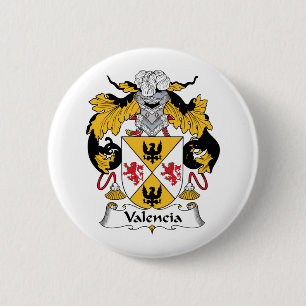 Valencia Family Crest 2 Inch Round Button