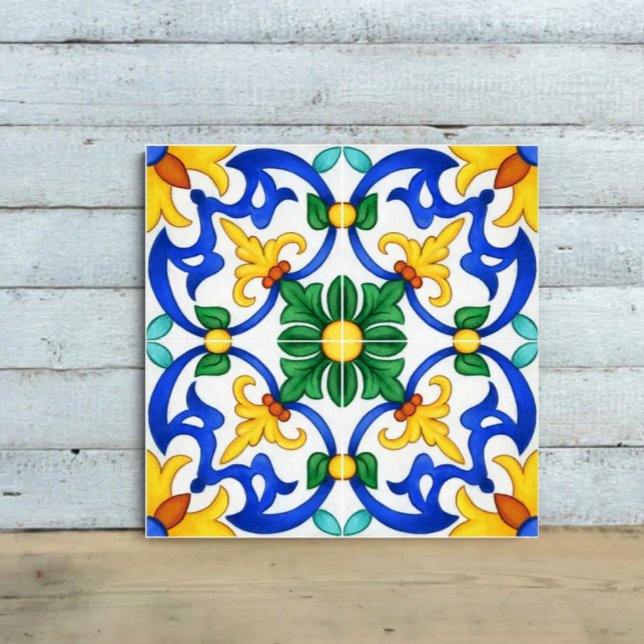 Valencia Garden Spanish  Blue Green Mediterranean  Tile (Creator Uploaded)