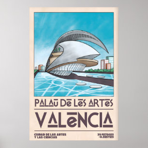 Valencia Landmark Poster Palau de Les Arts