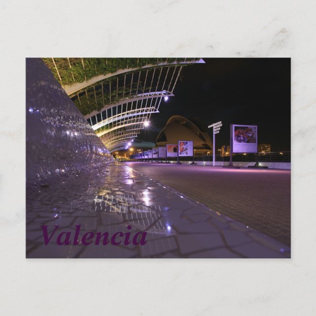 Valencia night view postcard (Front)
