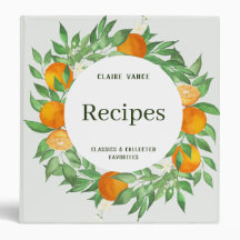 Valencia Oranges Recipe Binder