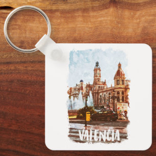 Valencia Spain Architecture Travel Keychain