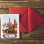 Valencia Spain Architecture Travel Postcard<br><div class="desc">Beautiful Valencia Spain watercolor artwork showing the unique architecture of the spanish city. This product can be personalized. Great souvenir and gift idea.</div>