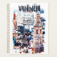 Valencia Spain Architecture Watercolor City