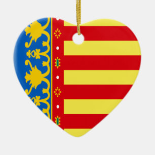 Valencia (Spain) Flag Ceramic Ornament
