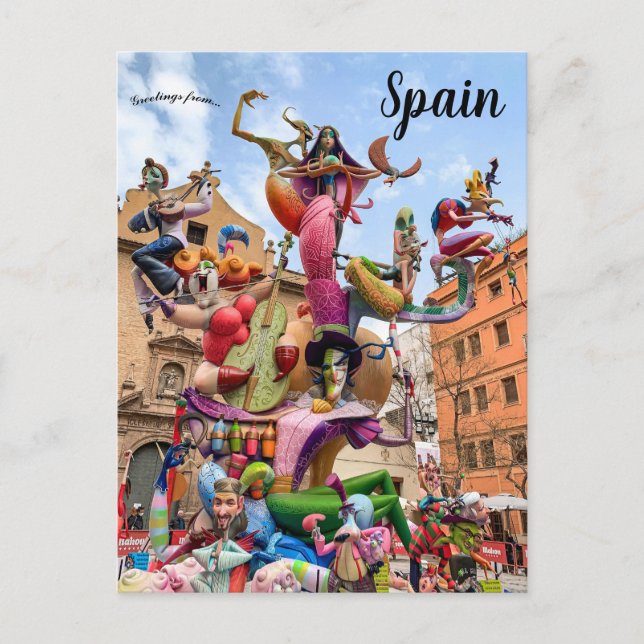 Valencia Spain Postcard (Front)