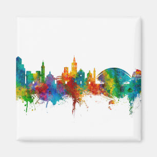 Valencia Spain Skyline Magnet