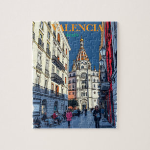 Valencia Spain Travel Art Vintage Jigsaw Puzzle