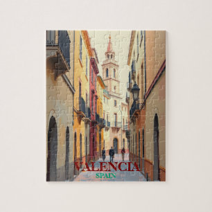Valencia Spain Travel Art Vintage Jigsaw Puzzle
