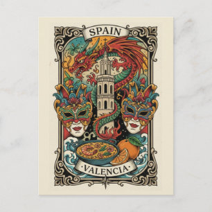 Valencia Spain Travel Postcard