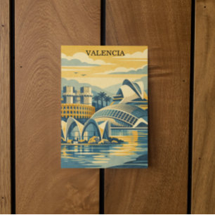 Valencia Spain Vintage - Minimalist Colorful Invitation