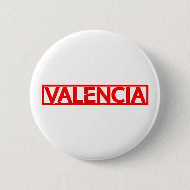 Valencia Stamp 2 Inch Round Button (Front)