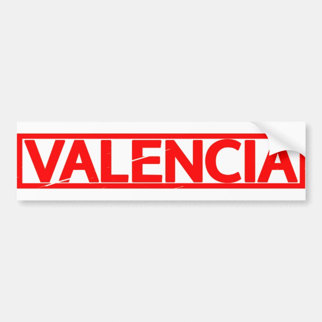 Valencia Stamp Bumper Sticker (Front)