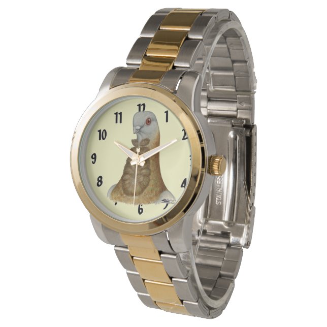 Valencian Figurita Pigeon Portrait Watch (Angled)