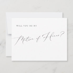 VALENTINA Classic Script Matron of Honour Proposal Invitation