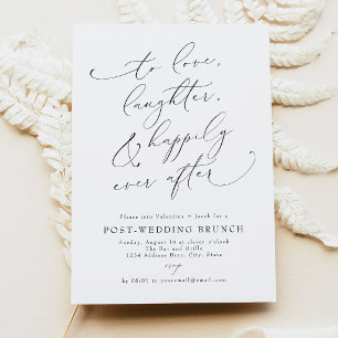 VALENTINA Elegant Minimalist Wedding Brunch Invitation