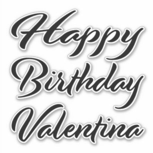 Valentina name first name black Sticker birthday