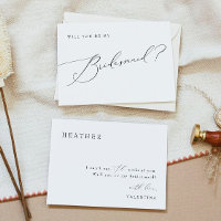 VALENTINA Whimsical Script Bridesmaid Proposal