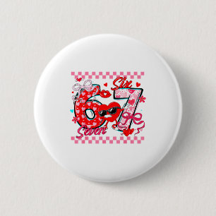 Valentine 67 Six Seven Meme Dabbing Hearts Matchin 2 Inch Round Button