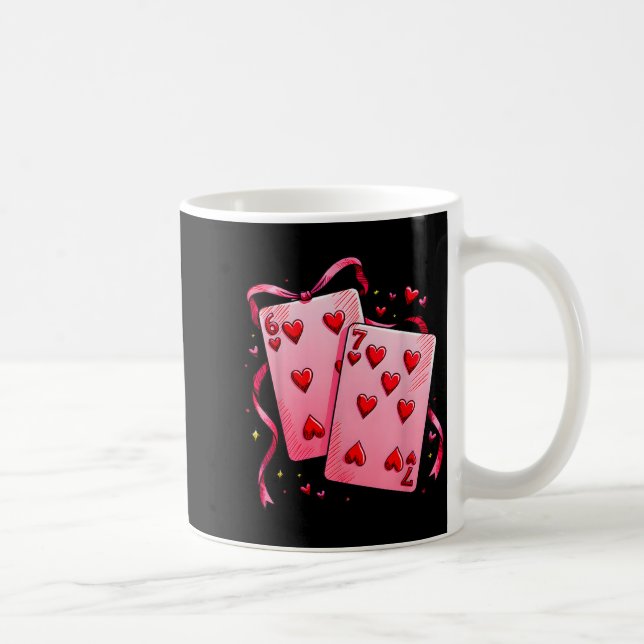 Valentine 6 7 Valentine's Day Matching Playing Car Coffee Mug (Right)