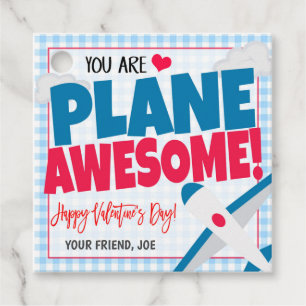 Valentine Airplane Gift Tag