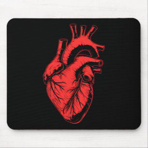 Valentine Anatomical Heart Red Cardiology Cardiac Mouse Pad