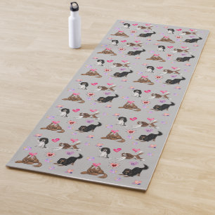 Valentine and Love Cavalier Yoga Mat