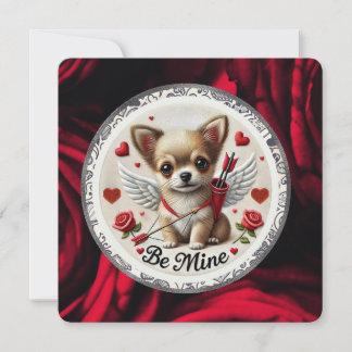 Valentine Angel Chihuahua Holiday Card – Be Mine