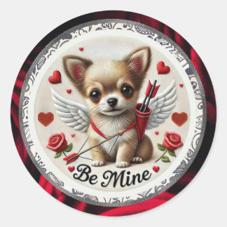 Valentine Angel Chihuahua Stickers – Be Mine